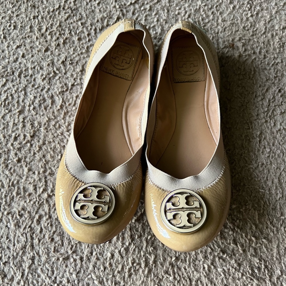 Tory Burch Caroline Nude Ballet Flats